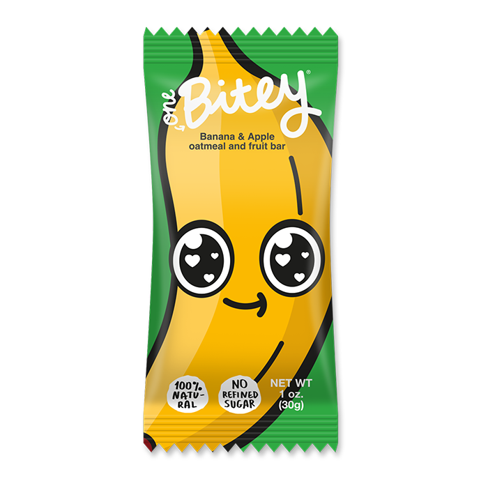 Buy One Bite Bitey Oatmeal & Fruit Bar Banana & Apple 30g online at